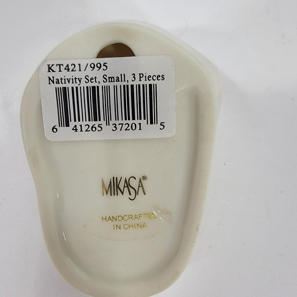 Mikasa Holy Night Nativity Set Porcelain Christmas 3 Piece Set Vintage w Box - Picture 5 of 13